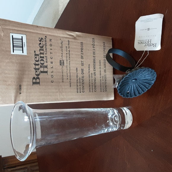 Better Homes And Gardens Art Home Interiors Glass Wall Vase Sconce